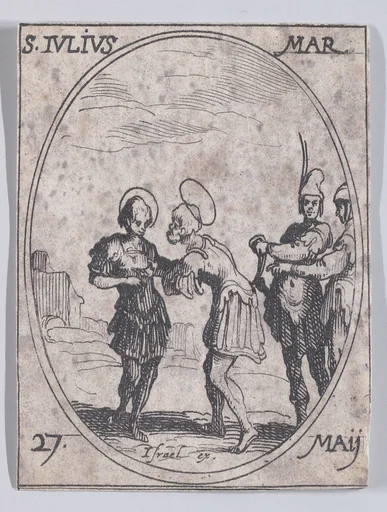 St. Jules, martyr (St. Julius, Martyr), May 27th, from "Les Images De Tous Les Saincts et Saintes de L'Année" (Images of All of the Saints and Religious Events of the Year)