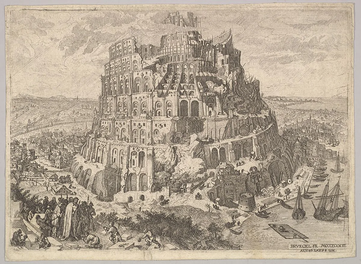 The Tower of Babel — Anton Joseph von Prenner|Pieter Bruegel the Elder