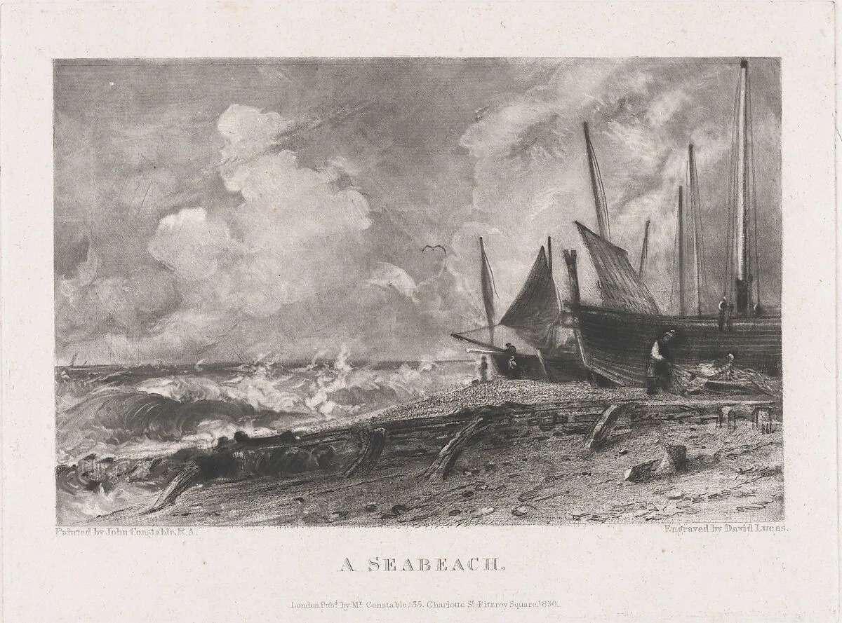 A Sea Beach — David Lucas|John Constable