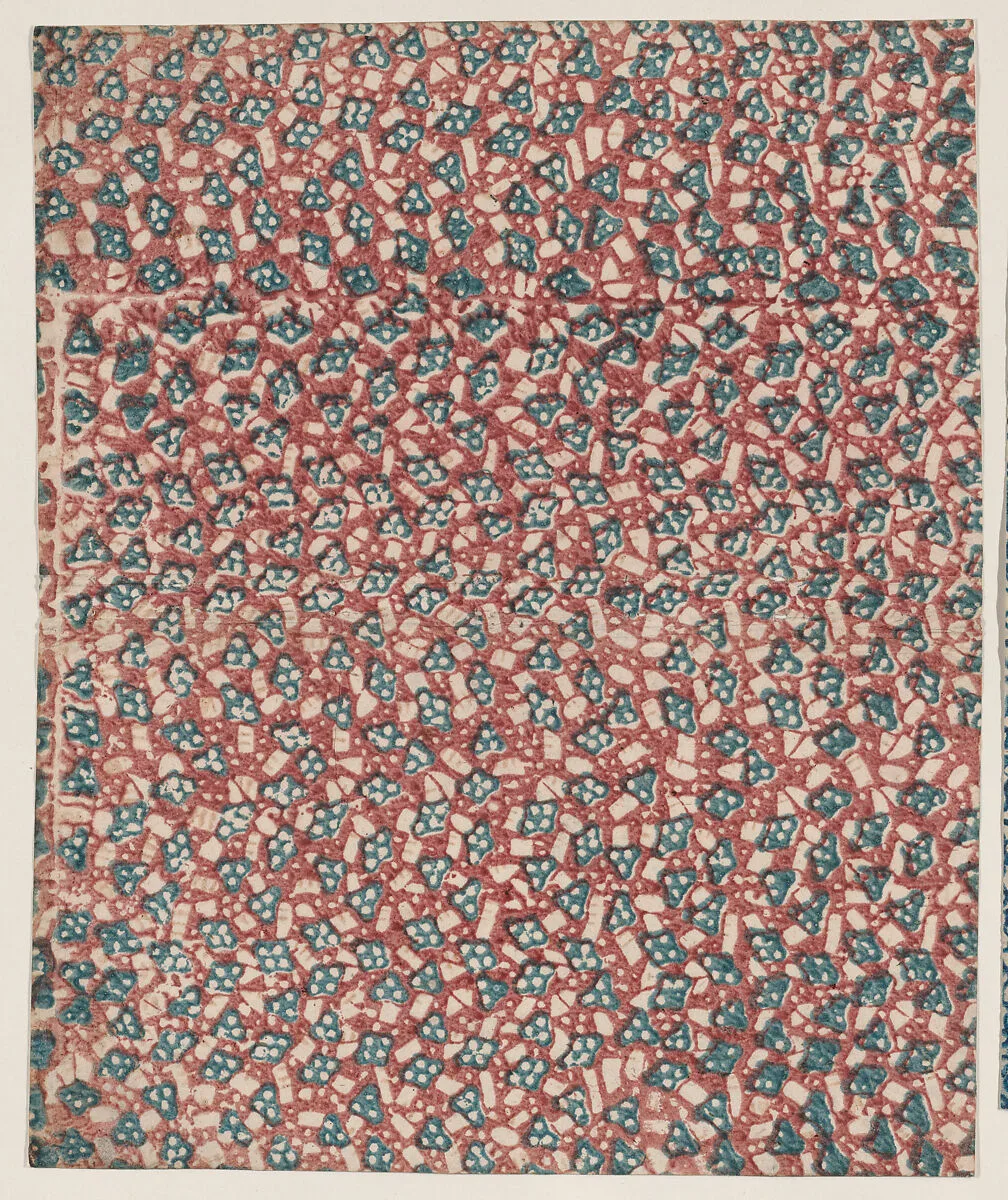 Sheet with overall abstract pattern — Anonymous