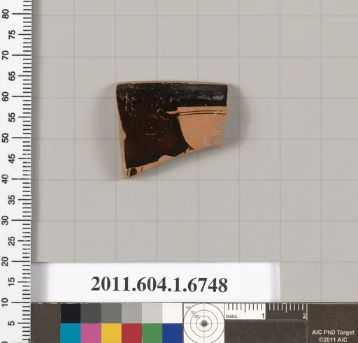 Terracotta rim fragment of a kylix (drinking cup)