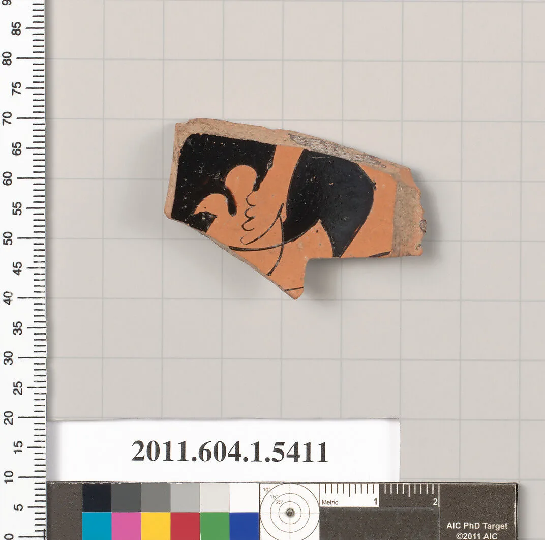 Terracotta fragment of a kylix (drinking cup) — Unknown