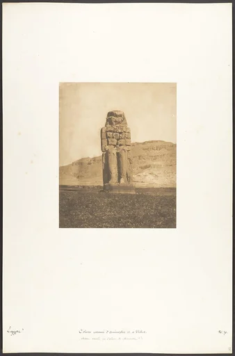 Colosse restauré d' Aménophis III, à Thèbes (Statue vocale ou Colosse de Memnon)