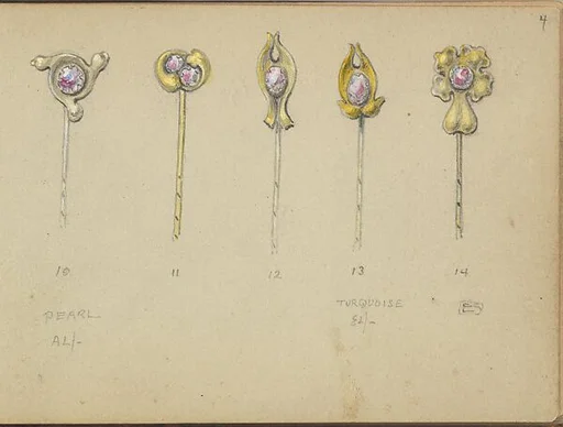 Five Designs for Gold Stickpins