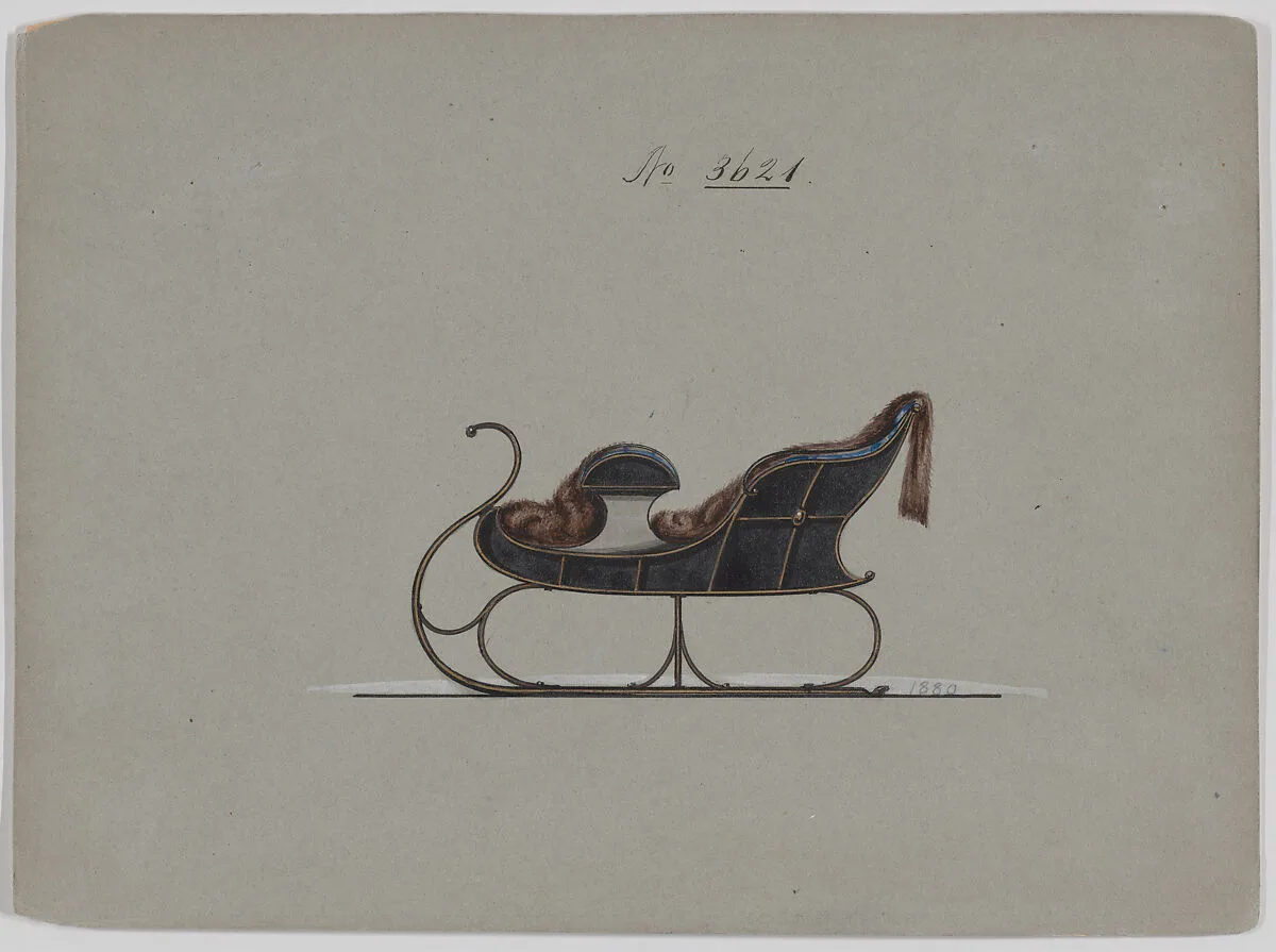 Design for 4 Seat Sleigh, no. 3621 — Brewster & Co.