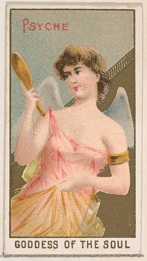 Psyche, Goddess of the Soul, from the Goddesses of the Greeks and Romans series (N188) issued by Wm. S. Kimball & Co. — William S. Kimball & Company|Ketterlinus Lithography Company