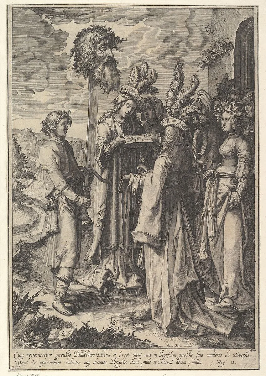 The Hymn of the Daughters of Israel and David (copy) — Jan (Pietersz.) Saenredam|Lucas van Leyden