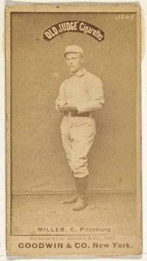 George Frederick "Doggie" Miller, Catcher, Pittsburgh, from the Old Judge series (N172) for Old Judge Cigarettes