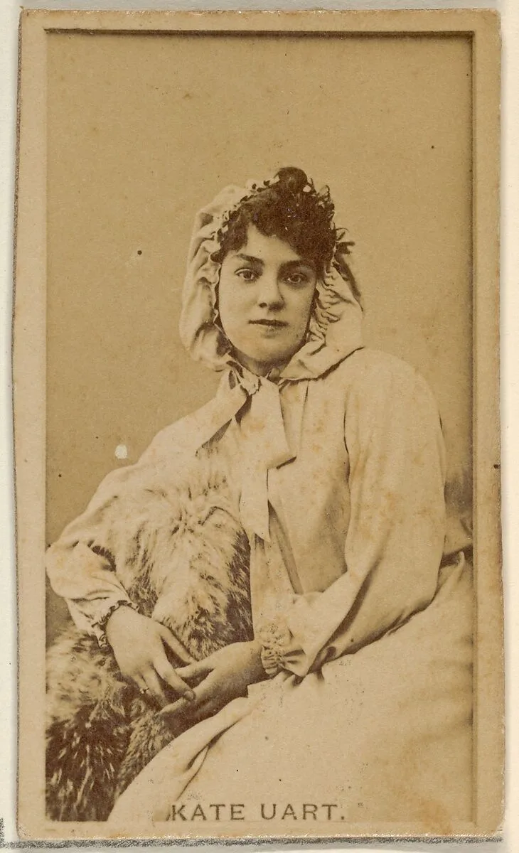 Kate Uart, from the Actors and Actresses series (N45, Type 8) for Virginia Brights Cigarettes — Allen & Ginter