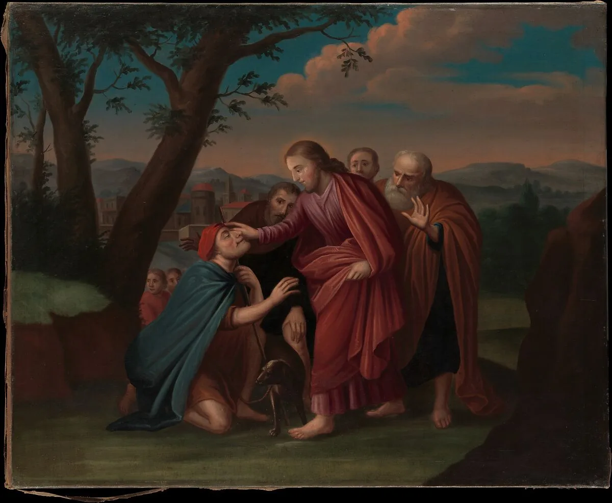 Christ Healing the Blindman — Gerardus Duyckinck I