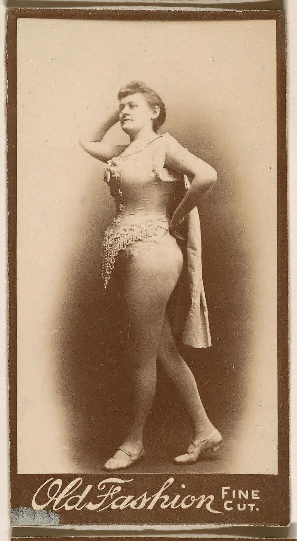 Actress standing with hand to head, from the Actresses series (N664) promoting Old Fashion Fine Cut Tobacco — Unknown