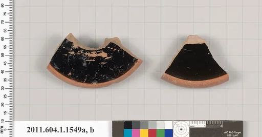 Terracotta fragments of kylikes (drinking cups)