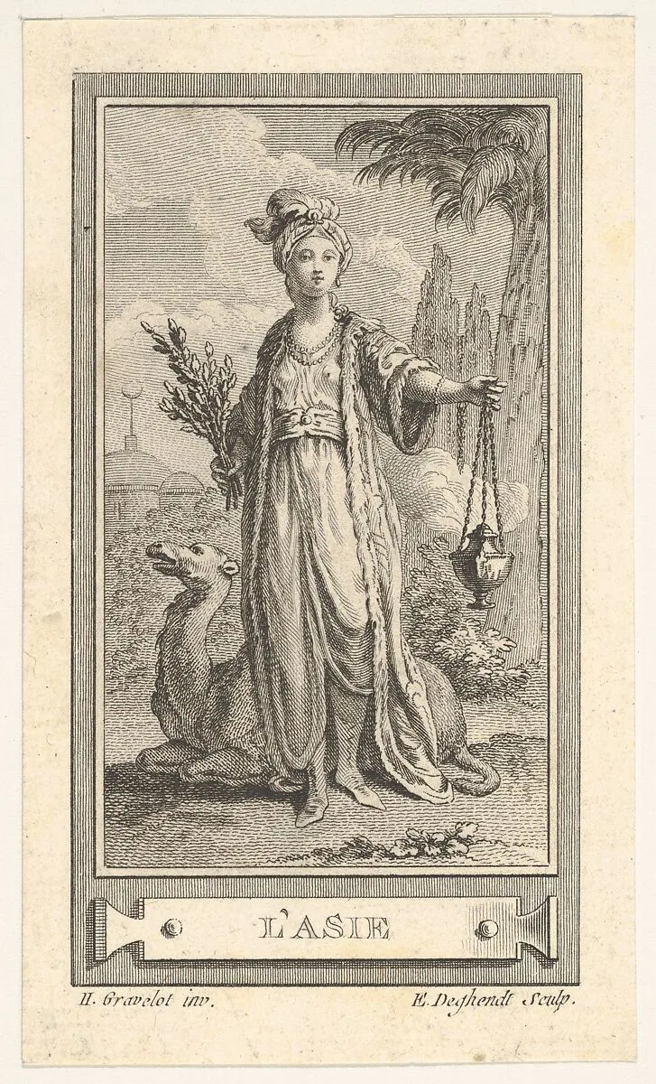 L'Asie, from the Almanach iconologique — Hubert François Gravelot|Emmanuel Jean de Ghendt