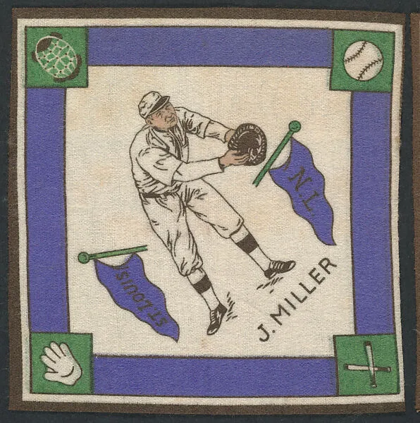 J. Miller, St. Louis, National League from Baseball Players Felt Blanket series (B18) — Unknown