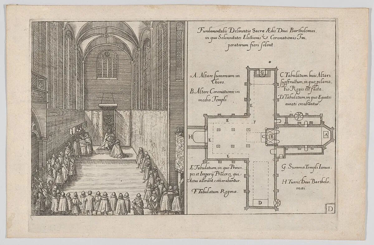Plate D: Election and Coronation of Emperor Maximilian II — Willhelm Hoffmans|Johann Bringern|Anonymous, German, 17th century