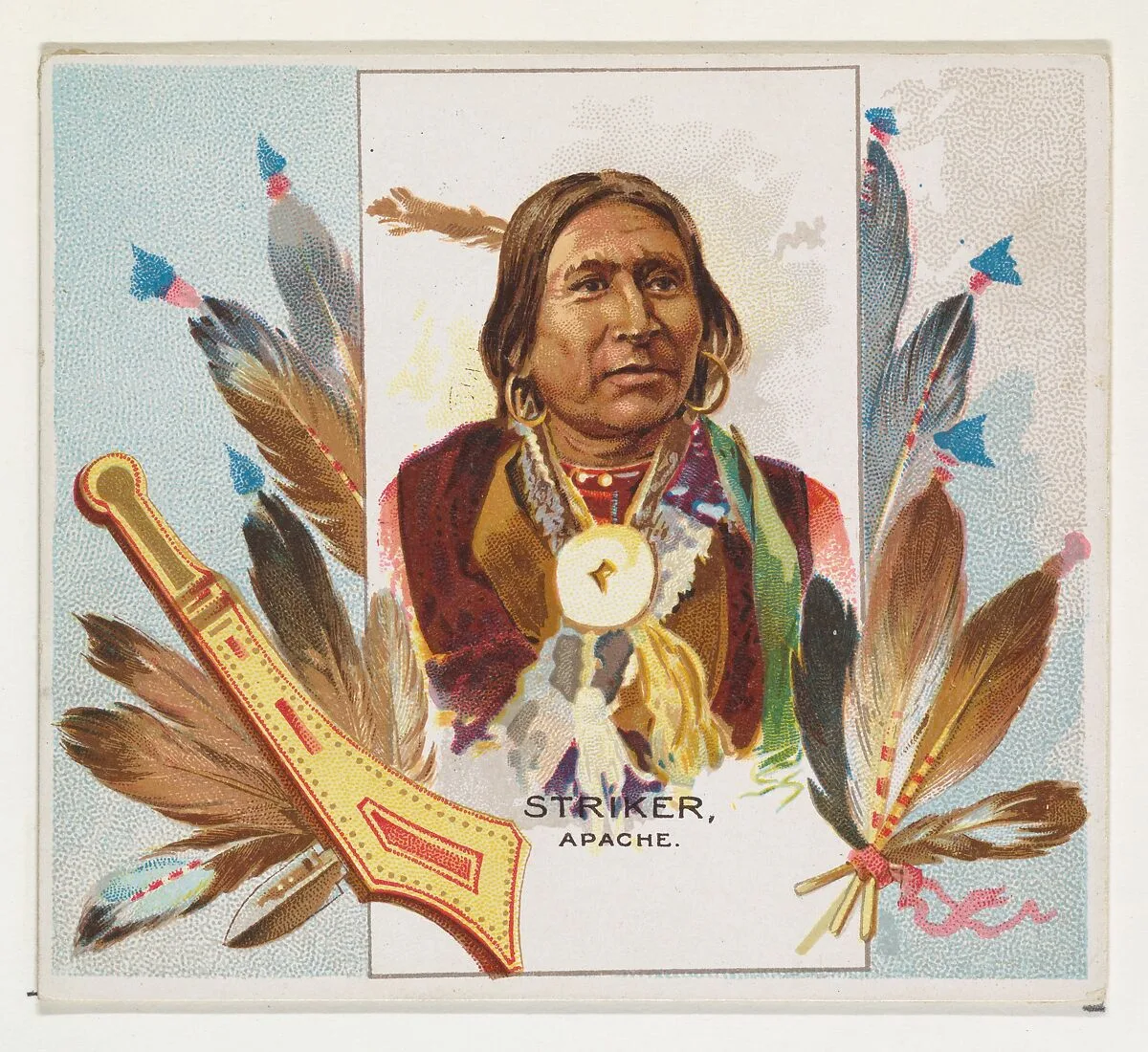 Striker, Apache, from the American Indian Chiefs series (N36) for Allen & Ginter Cigarettes — Allen & Ginter