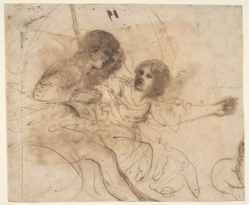 Youth in a Chariot with Attendant Young Woman