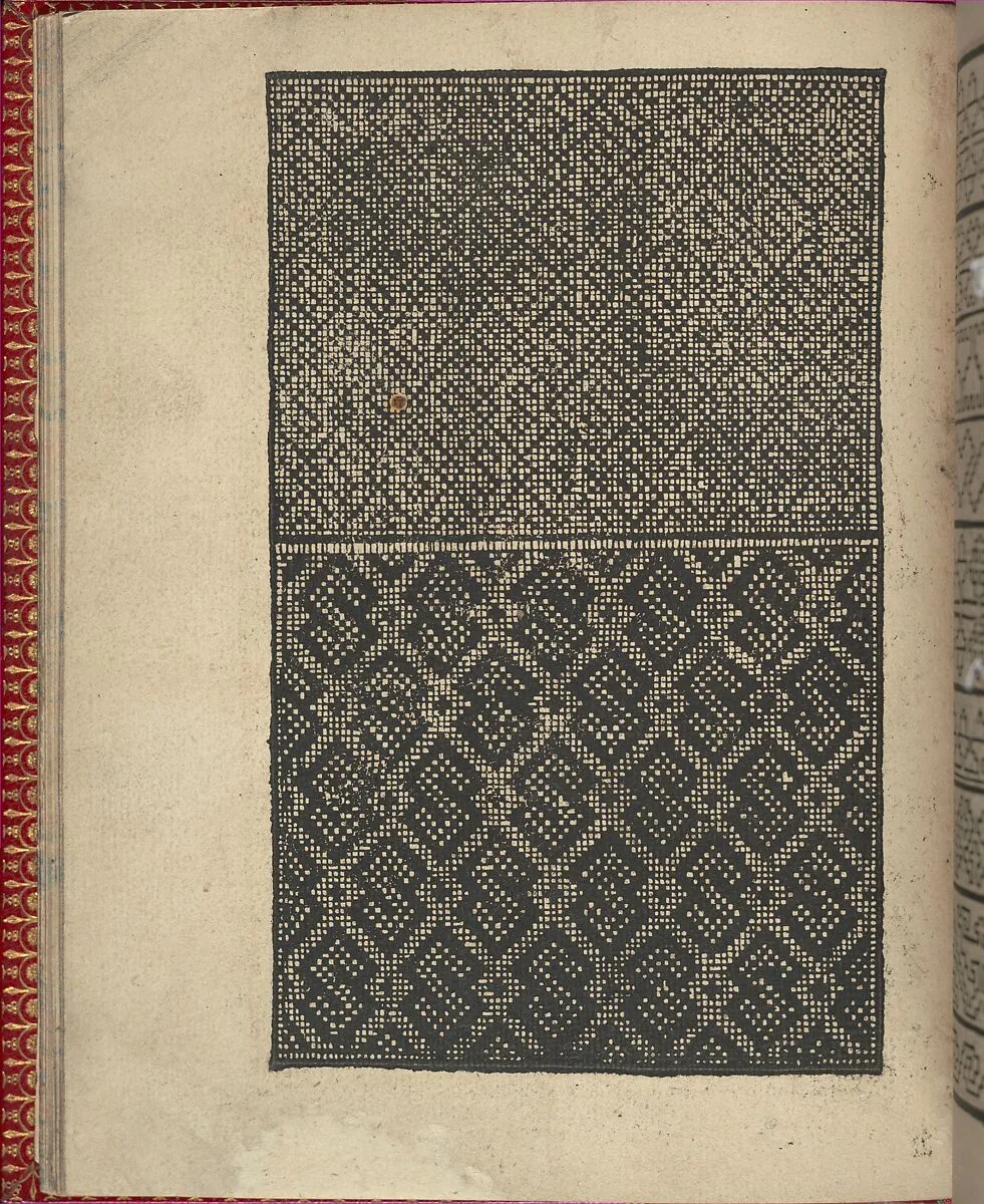 Ce est ung tractat de la noble art de leguille ascavoir ouvraiges de spaigne... page 19 (verso) — Willem Vosterman