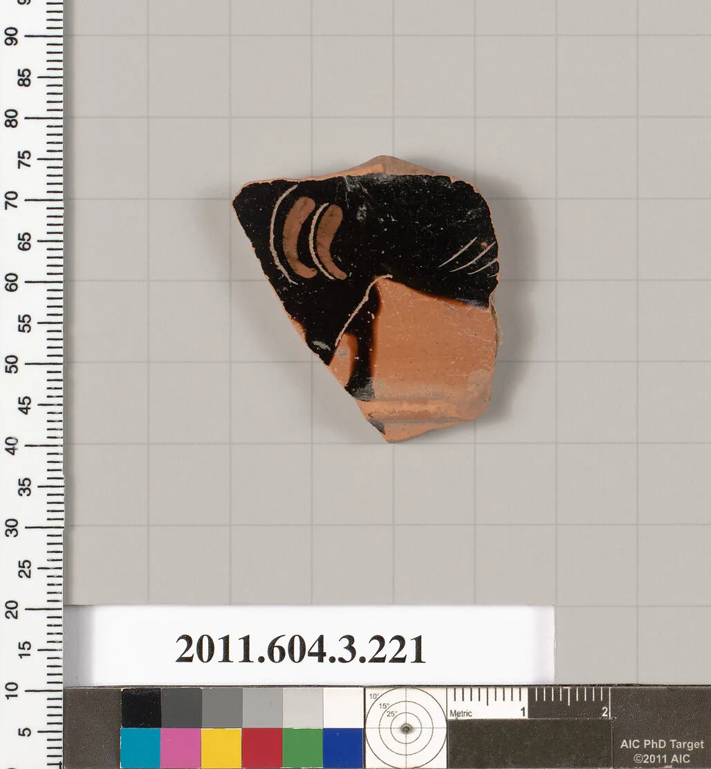 Terracotta fragment of a neck-amphora of Nicosthenic shape (jar) — Unknown