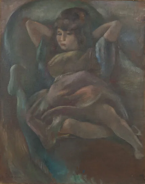 Reclining Girl (recto); Cuban Scene (verso) — Jules Pascin