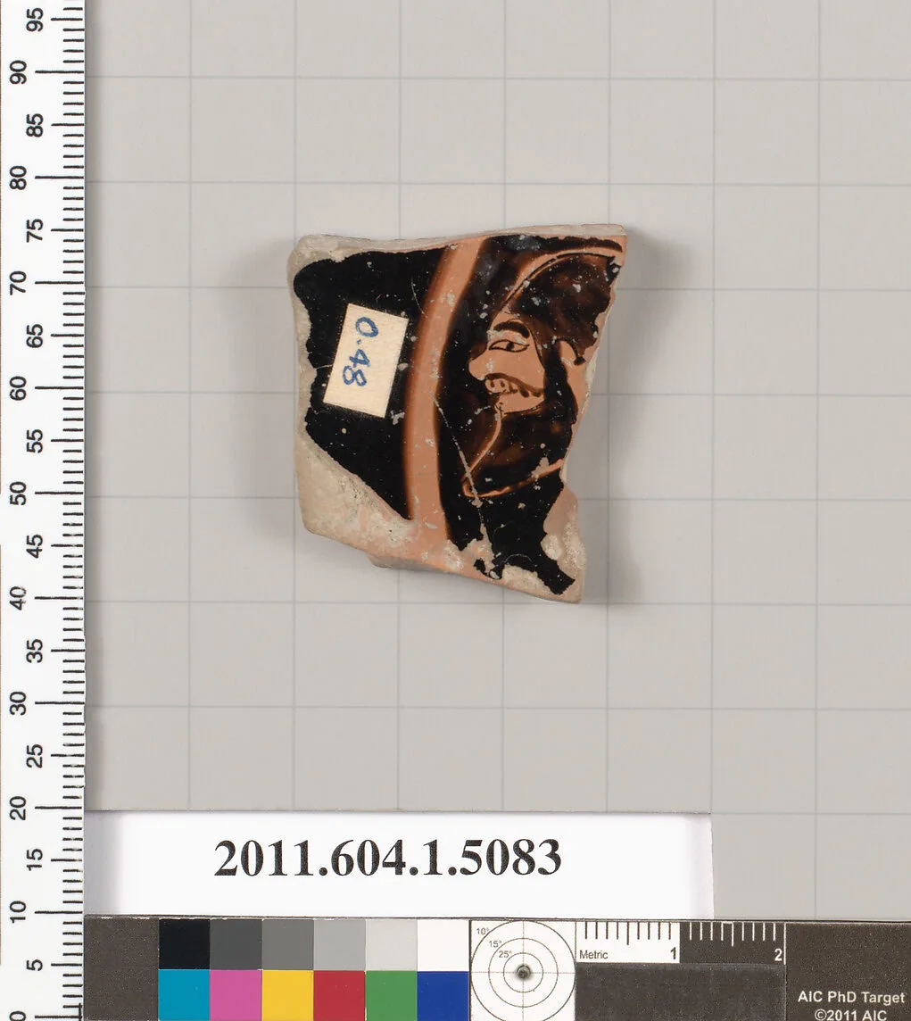 Terracotta fragment of a kylix (drinking cup) — Unknown
