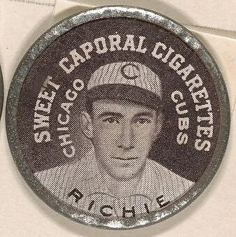 Richie, Chicago Cubs (black), from the Domino Discs series (PX7), issued by Kinney Brothers — Kinney Brothers Tobacco Company