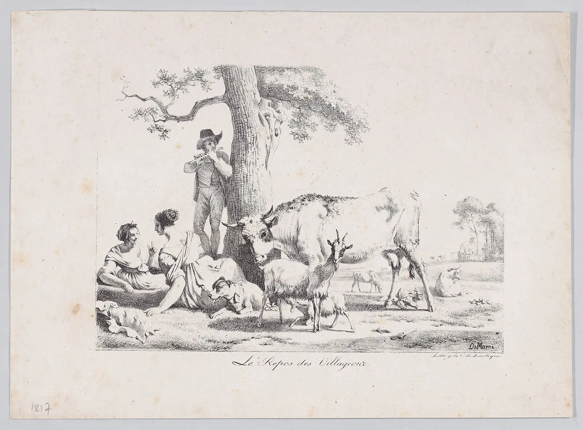 Villagers' rest — Charles de Lasteyrie|Jean Louis de Marne (called Demarnette)