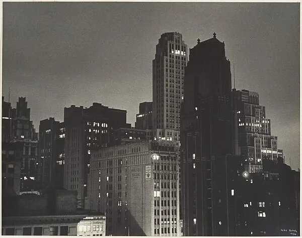 View from the Hotel Algonquin, New York, at Night — Ilse Bing
