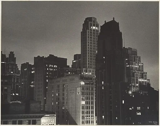 View from the Hotel Algonquin, New York, at Night