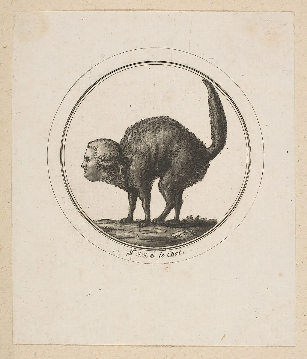 Caricature Showing the Comte de Provence as a Cat — Anonymous, French, 18th century