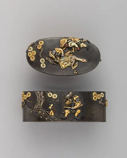 Sword-Hilt Collar and Pommel (Fuchigashira)