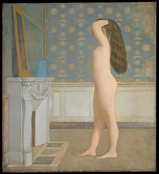 Nude in Front of a Mantel — Balthus (Balthasar Klossowski)