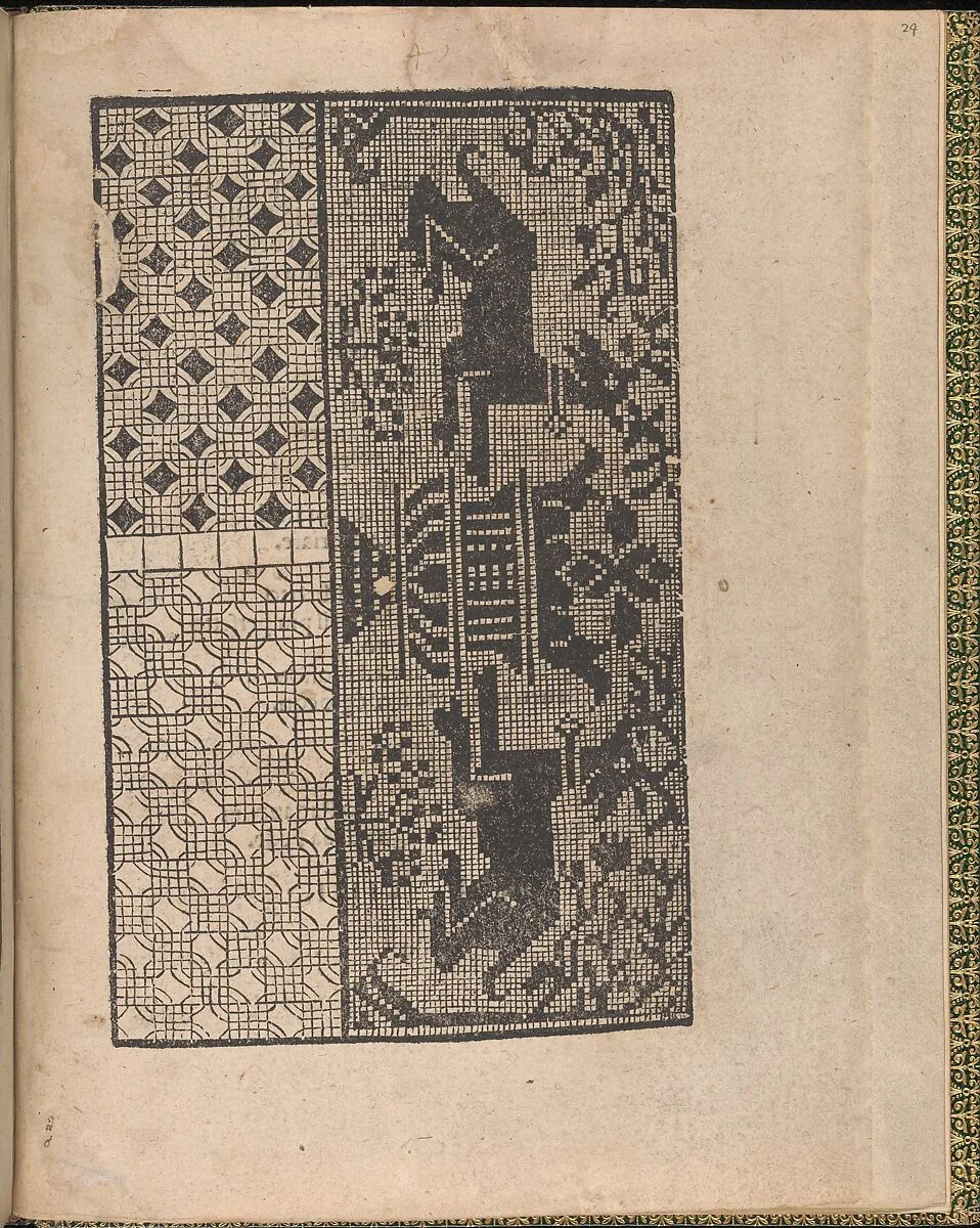 Ornamento delle belle & virtuose donne, page 13 (recto) — Matteo Pagano|Lloyd, Wallis & Lloyd