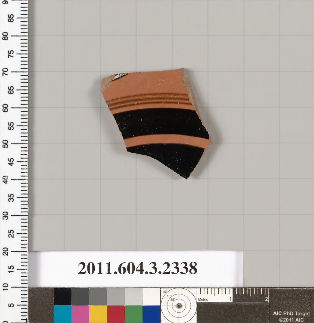 Terracotta fragment of a kylix: eye-cup (drinking cup) — Unknown