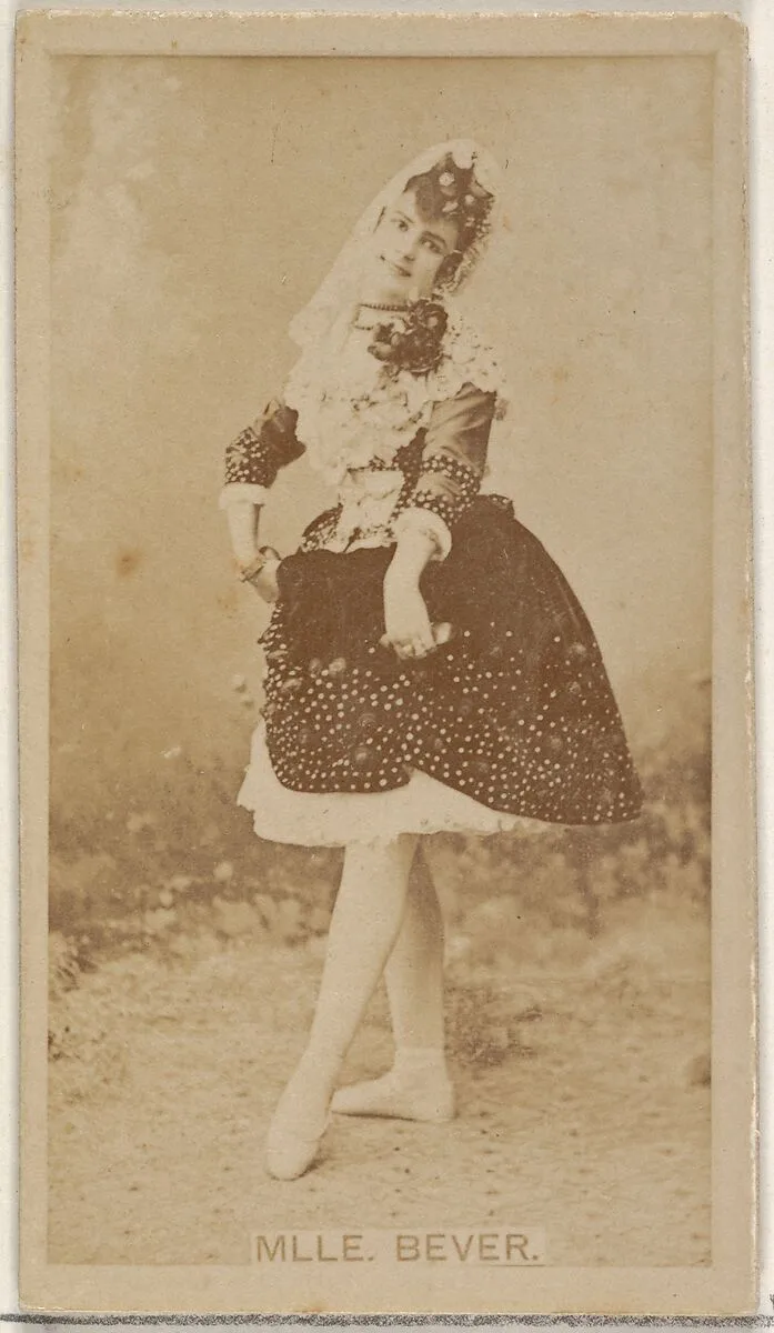 Mlle. Bever, from the Actors and Actresses series (N45, Type 8) for Virginia Brights Cigarettes — Allen & Ginter