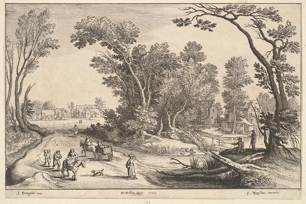 Going to Market — Jan Brueghel the Elder|Wenceslaus Hollar