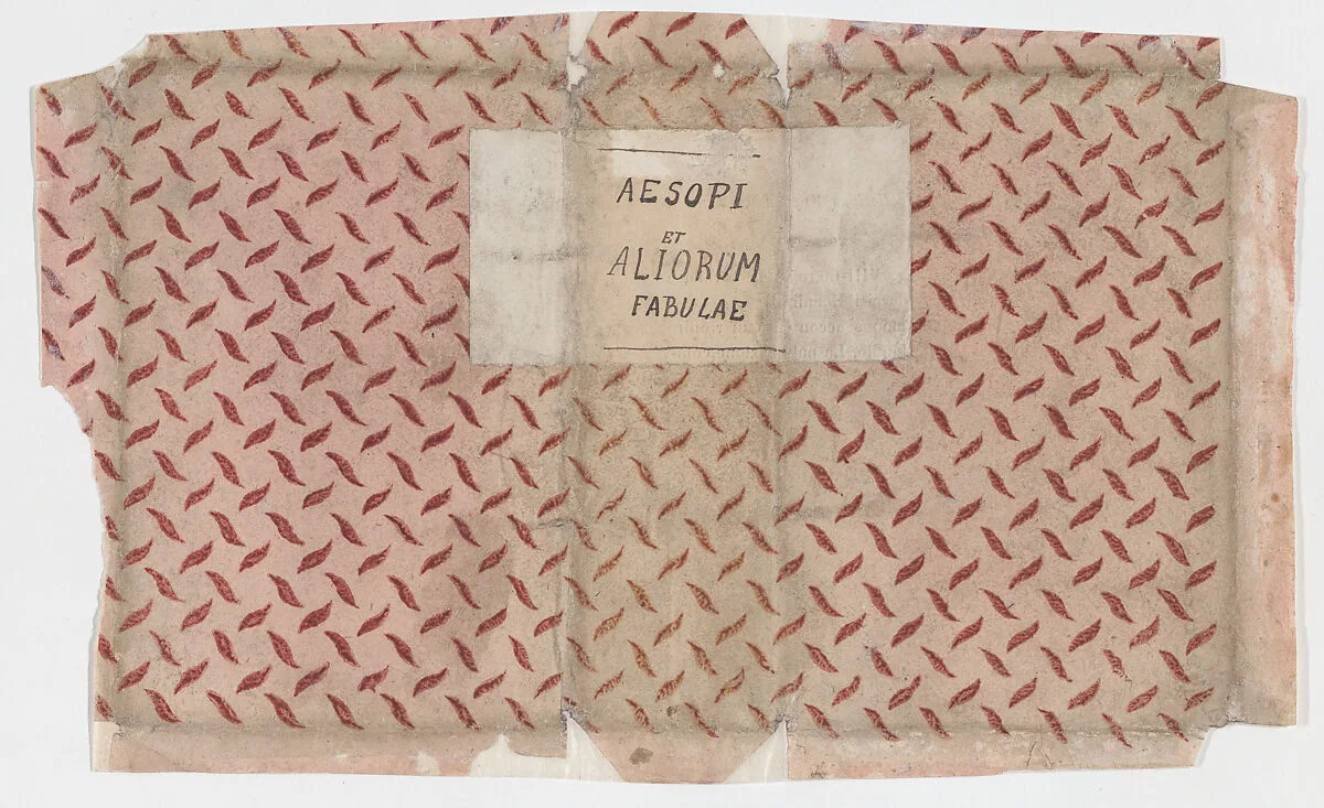 Book cover for Aesopi et Aliorum Fabulae with overall dash design — Anonymous