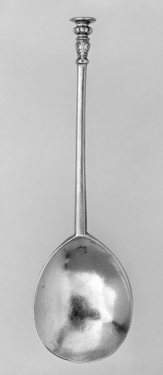 Seal-top spoon — I. F., London