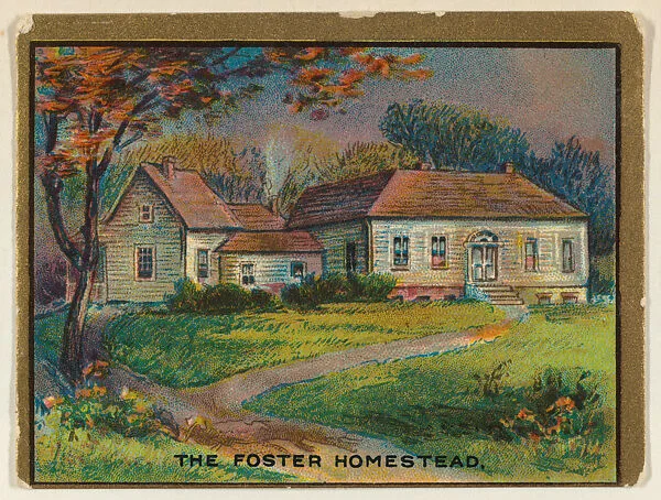 The Foster Homestead, from the "Historic Homes" series (T69), issued with Helmar Cigarettes by S. Anargyros Tobacco Company — S. Anargyros Tobacco Company