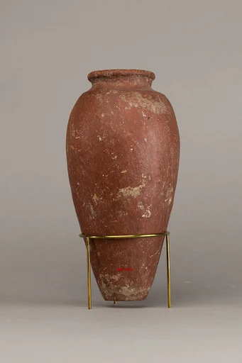 Large red polished ware jar