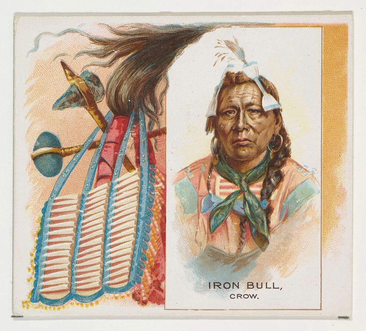 Iron Bull, Crow, from the American Indian Chiefs series (N36) for Allen & Ginter Cigarettes — Allen & Ginter