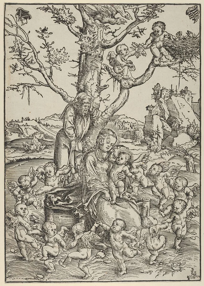 The Rest on the Flight to Egypt, with Dancing Angels — Lucas Cranach the Elder