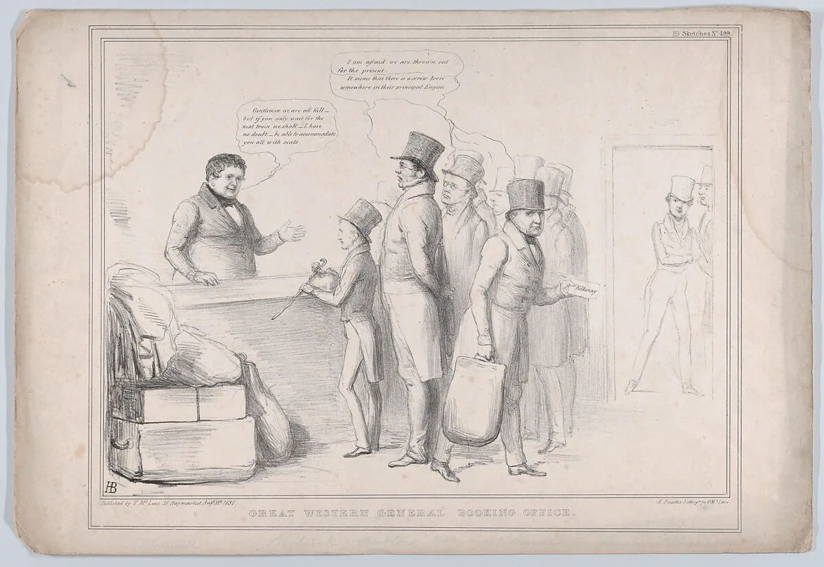 Great Western General Booking Office — Alfred Ducôte|John Doyle|Sir James Emerson Tennent, 1st Baronet|Rt. Hon. John Arthur Roebuck|Joseph Hume|Daniel O'Connell|Sir John Bowring|Thomas McLean|Sir James Robert George Graham