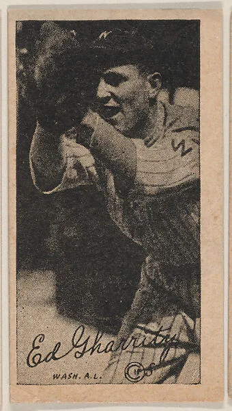 Ed Gharrity, Wash. A.L., Baseball strip card (W572) — Unknown