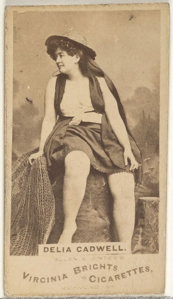 Delia Cadwell, from the Actors and Actresses series (N45, Type 1) for Virginia Brights Cigarettes — Allen & Ginter