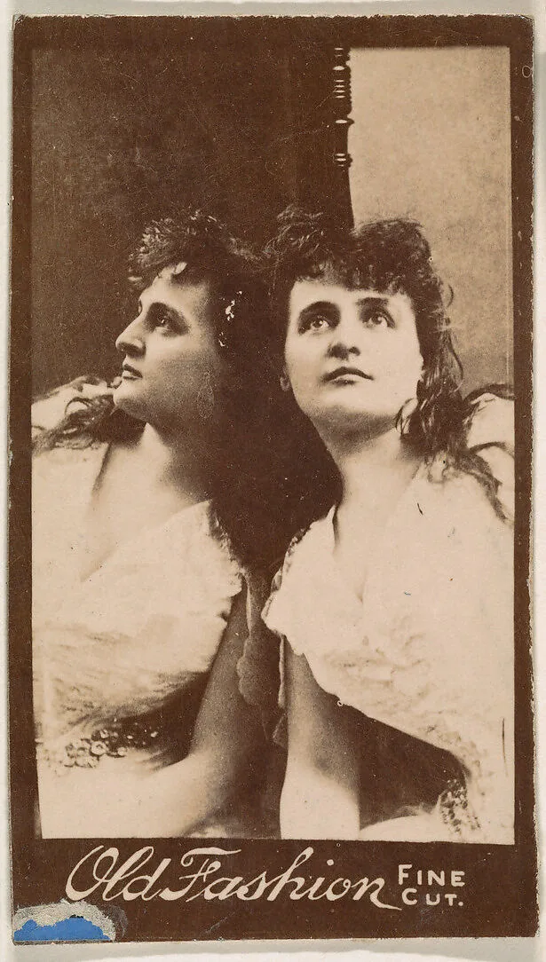 Actress posing with reflection in mirror, from the Actresses series (N664) promoting Old Fashion Fine Cut Tobacco — Unknown