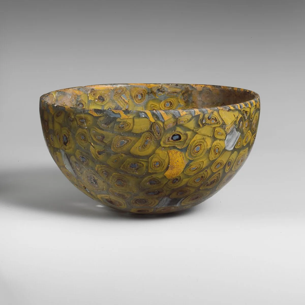 Glass mosaic hemispherical bowl — Unknown