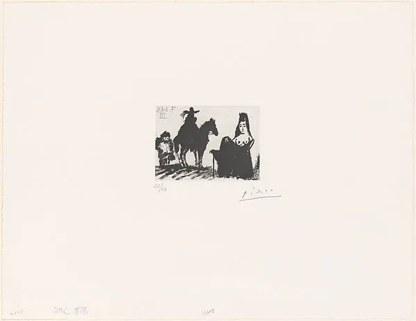 Cavalier and His Valet, Célestine and Maja, from 347 Suite — Aldo and Piero Crommelynck|Pablo Picasso|Galerie Louise Leiris