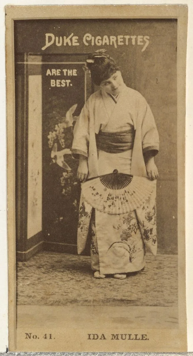 Card Number 41, Ida Mulle, from the Actors and Actresses series (N145-6) issued by Duke Sons & Co. to promote Duke Cigarettes — W. Duke, Sons & Co.