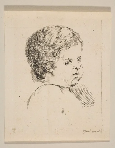 Plate 12: head of a child, from 'The Book for Learning to Draw' (Livre pour apprendre à dessiner)